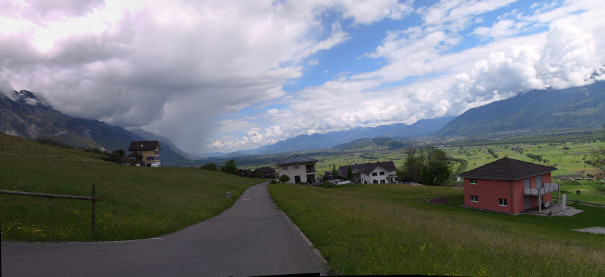 Unstable airmass in the Rhine valley near Liechtenstein