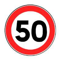 Italian minimum speed sign